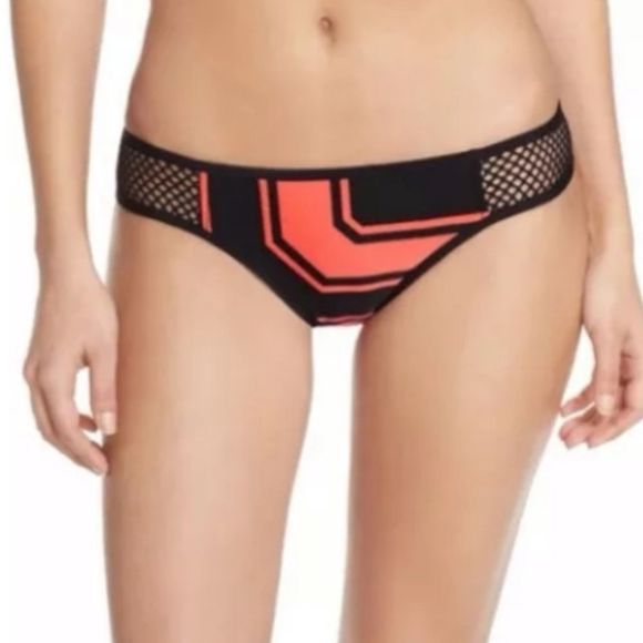 Seafolly Trackside Mesh Detail Bikini Bottoms Size 14 USA 10 - Picture 1 of 6